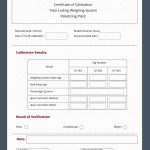 Certificate of Calibration